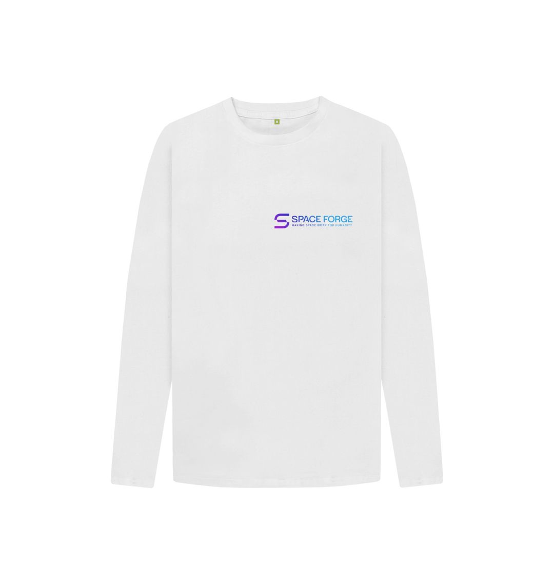 White Unisex Space for Humanity Long Sleeve Shirt