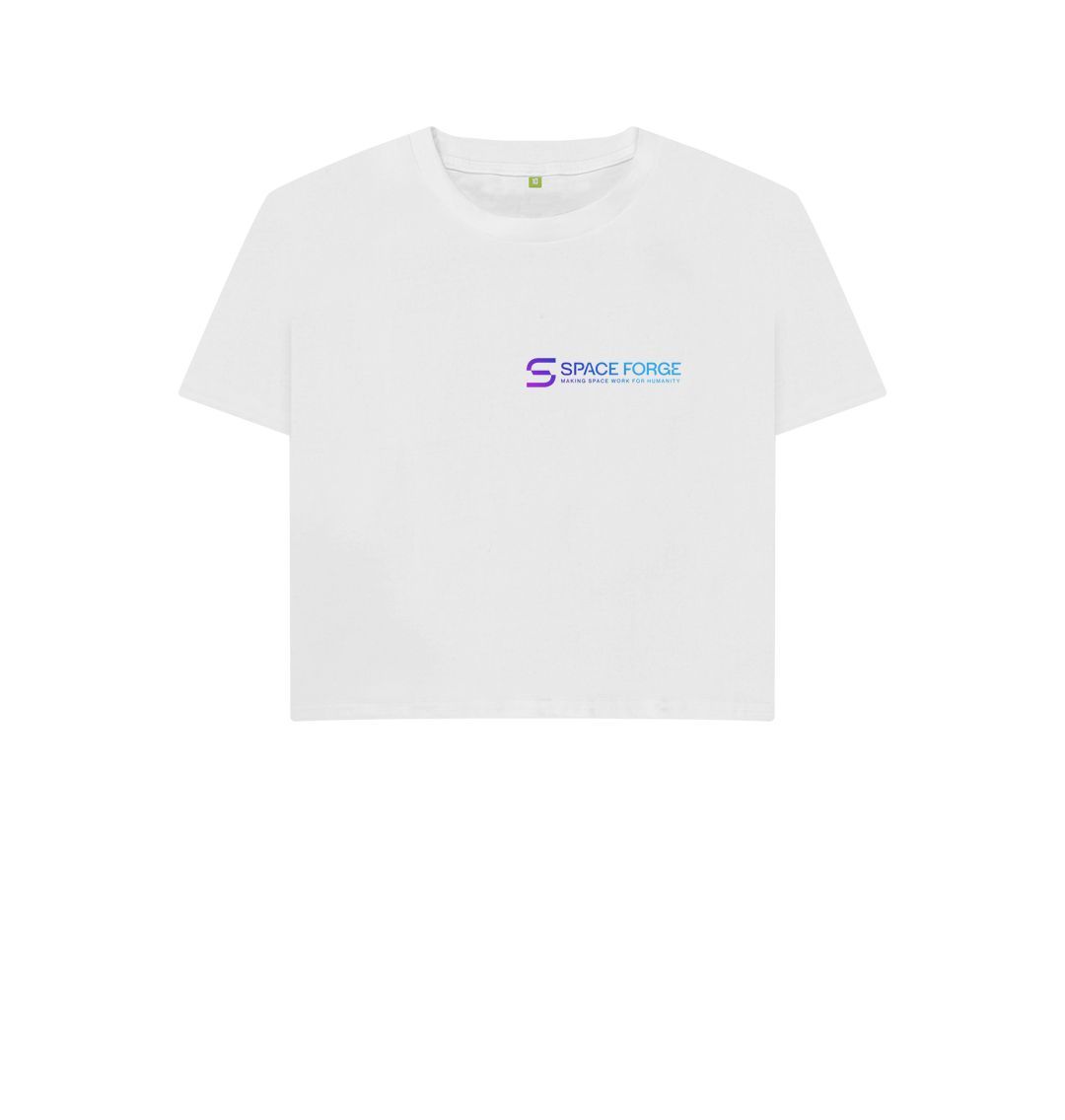 White Womens Boxy Industrial Revolution Purpose Tee