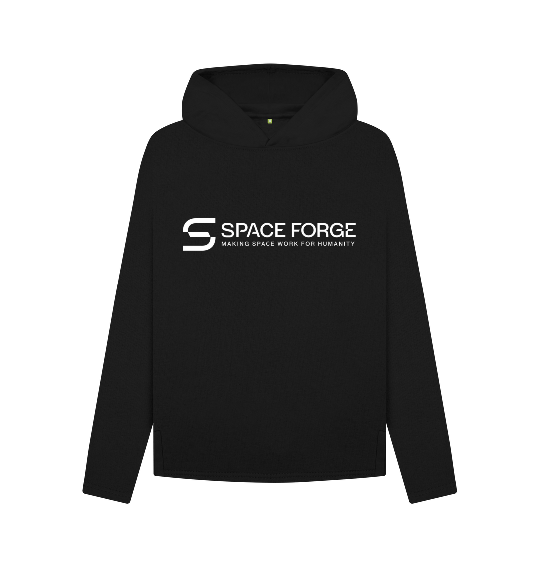 Black Printed Hoody Front