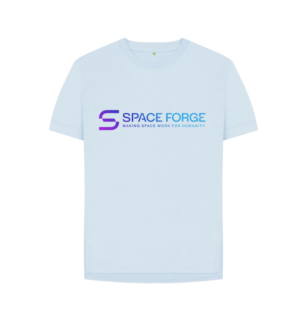 Sky Blue Womens Dawn of a New Age Relaxed Fit Tee