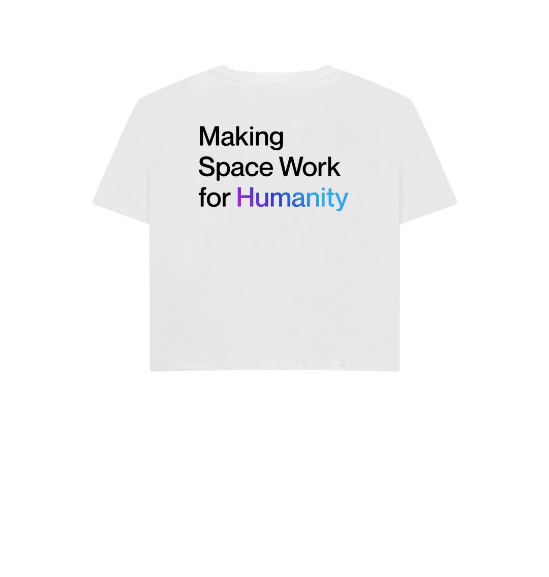 Womens Boxy Space for Humanity Purpose Tee