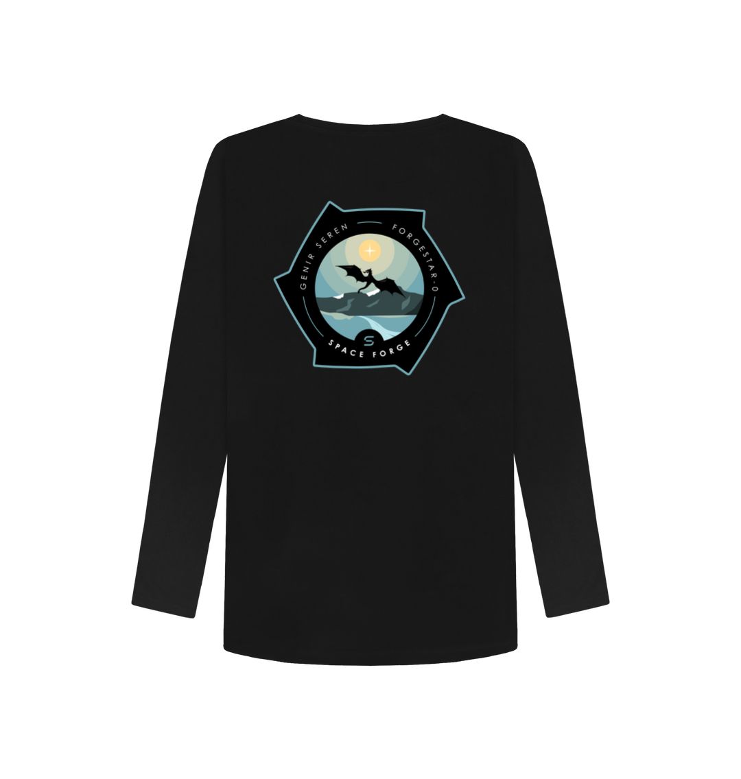 Black Womens Long Sleeve Shirt