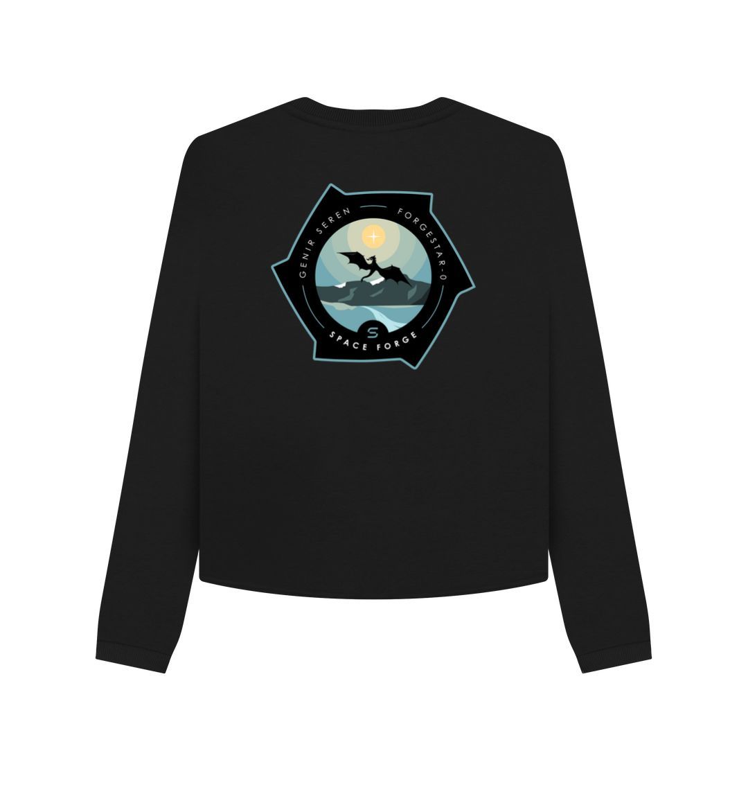 Black Womens Cropped Sweater