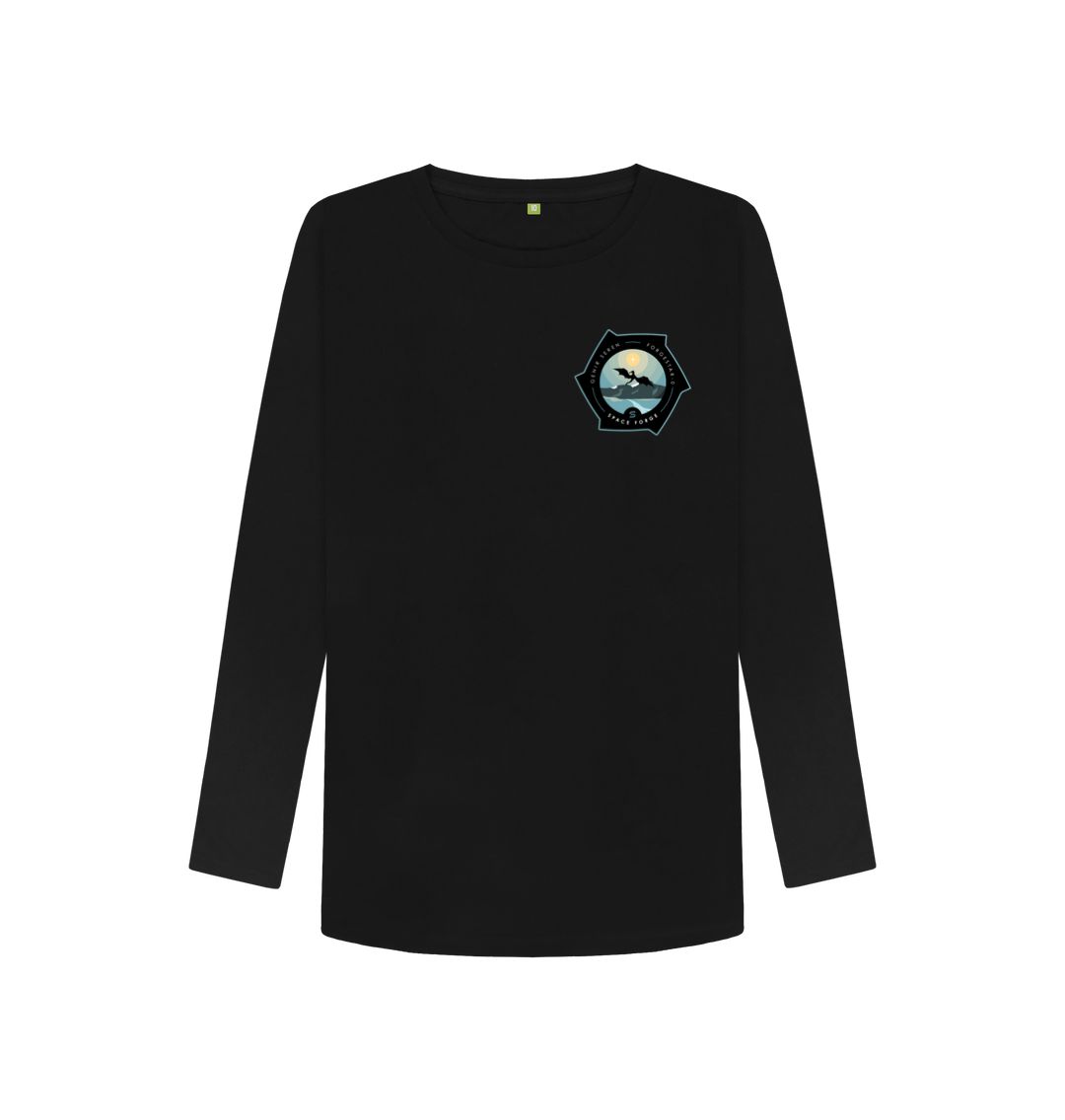 Black Womens Long Sleeve Shirt