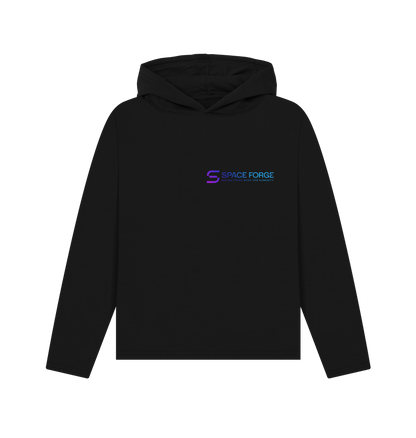 Black Printed Hoody Front
