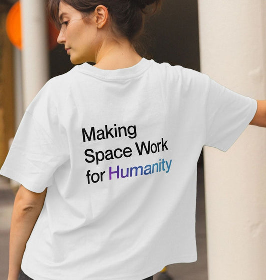 Womens Boxy Space for Humanity Purpose Tee