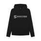 Black Printed Hoody Front