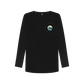 Black Printed Long Sleeve T Shirt Front
