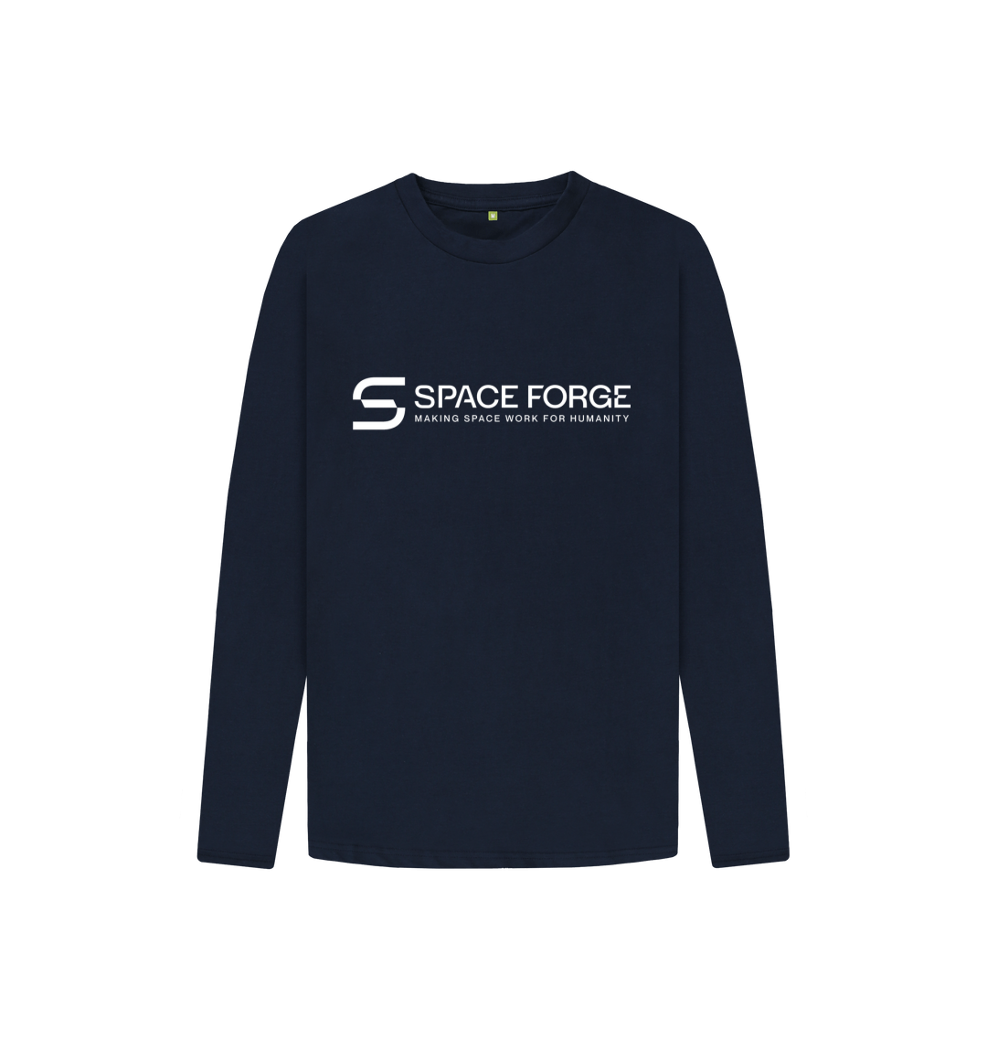 Navy Blue Printed Kids T-Shirt Front